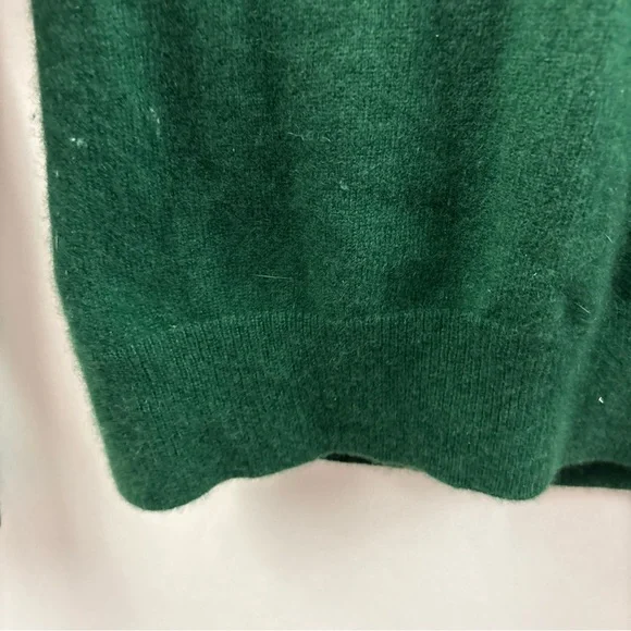 Banana Republic 100% Cashmere Women’s Med V Neck Long Sleeve Sweater Top Green - Picture 5 of 8